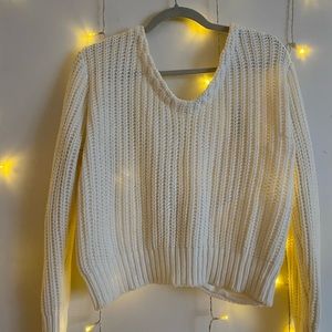 Brand new LA hearts from PacSun.cream color sweater crisscross back. Size small.